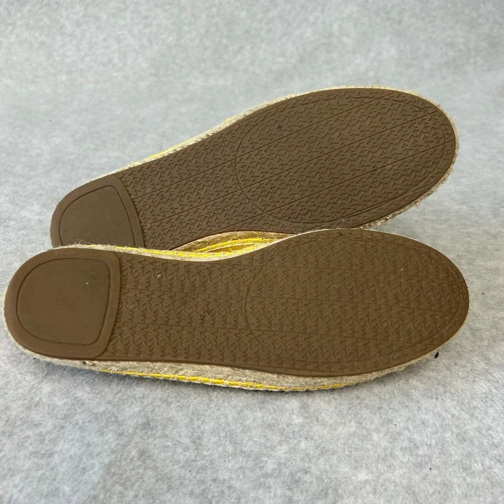Michael Kors‎ Women's Yellow Leather Espadrille Slip On Loafers Casual Shoes